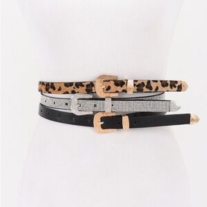 64A. Assorted Belt Trio Set